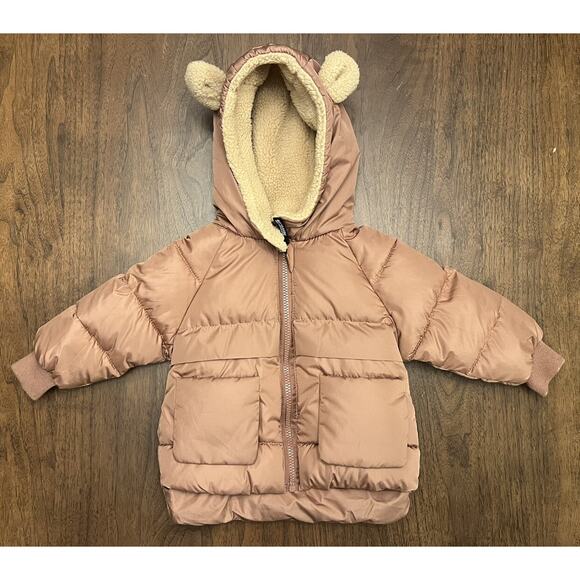 NWOT Brown Bear Puffer Coat - Picture 1 of 10